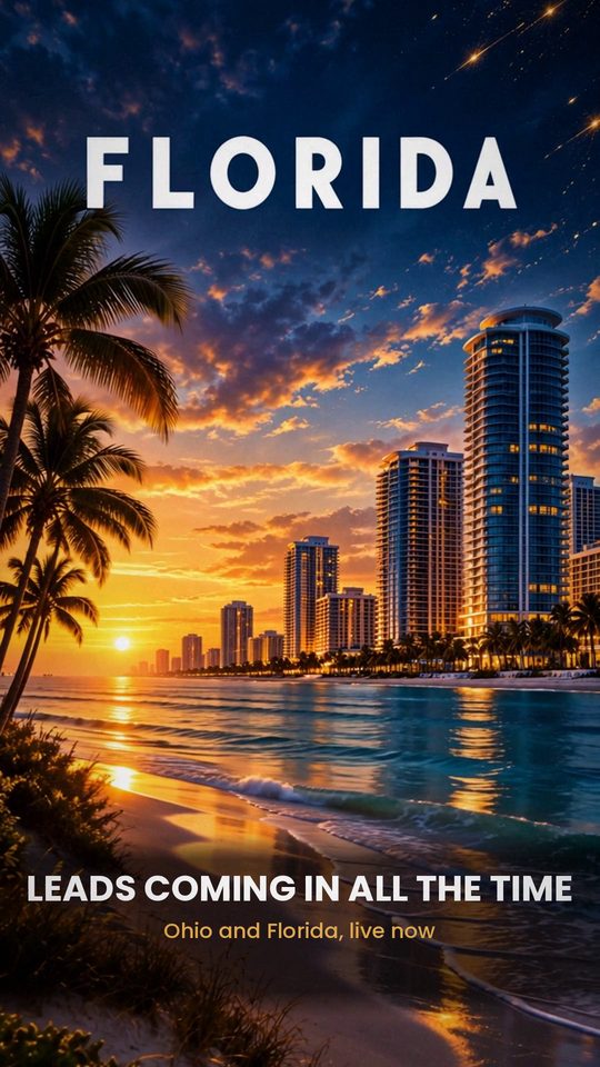 Florida: a beach skyline at sunset