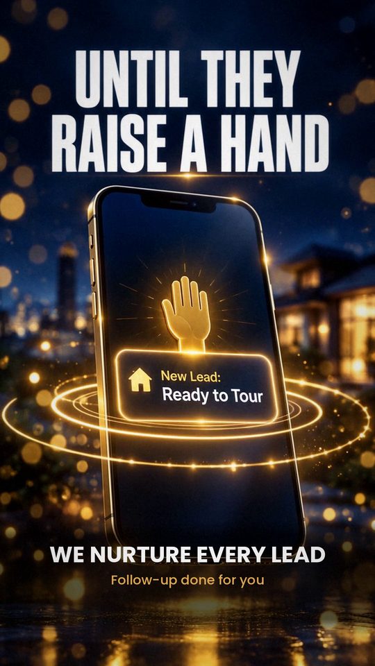 Until they raise a hand: a phone showing a new lead ready to tour