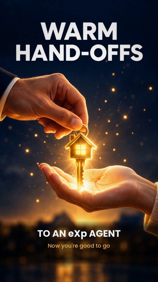 Warm hand-offs: a house key passed from hand to hand